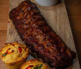 SMOKED & SLOW COOKED PORK BACK RIBS IN BBQ SAUCE