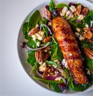 Bacon and mushroom breakfast